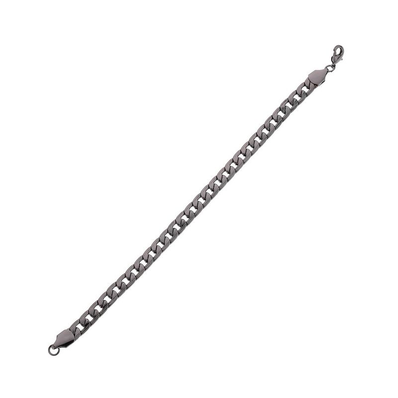 bracciale unisex da uomo in rilievo bracciale a catena in ferro alla moda bracciale laterale pieno punto_voghion.com