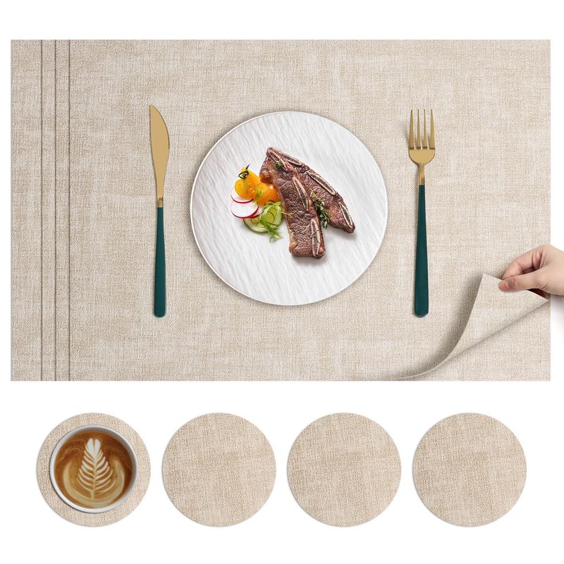 Nordic INS Stil Leder Tischset Hitzebeständig Esstisch Isolierung Schüssel High-End-Platte Teetasse Matte_voghion.com