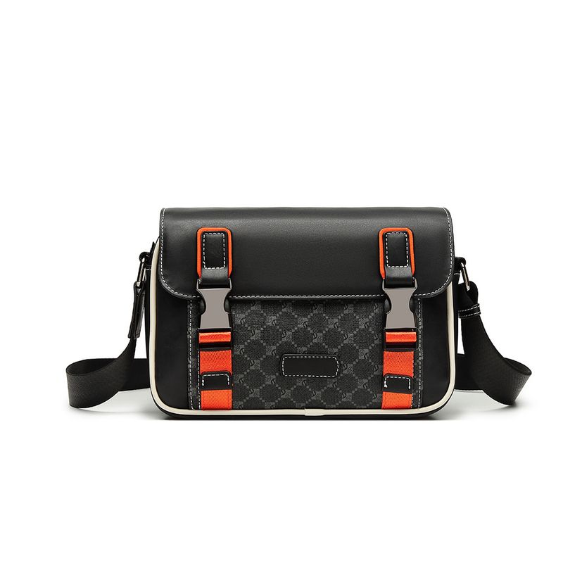 Personalized Men's New Spliced Trendy Small Square Bag, Fashionable And Casual Large Capacity Crossbody Bag, Crossbody Bag_voghion.com