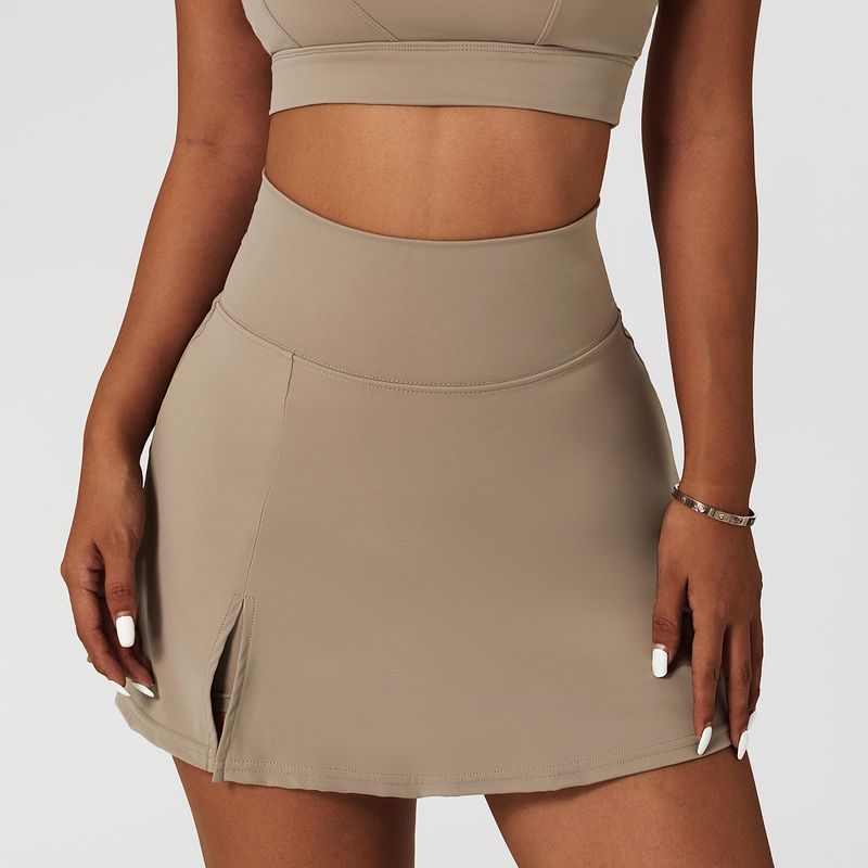 Women's clothing slim yoga skirt breathable mini skirt pants running fitness tennis anti-exposure sports skirt_voghion.com