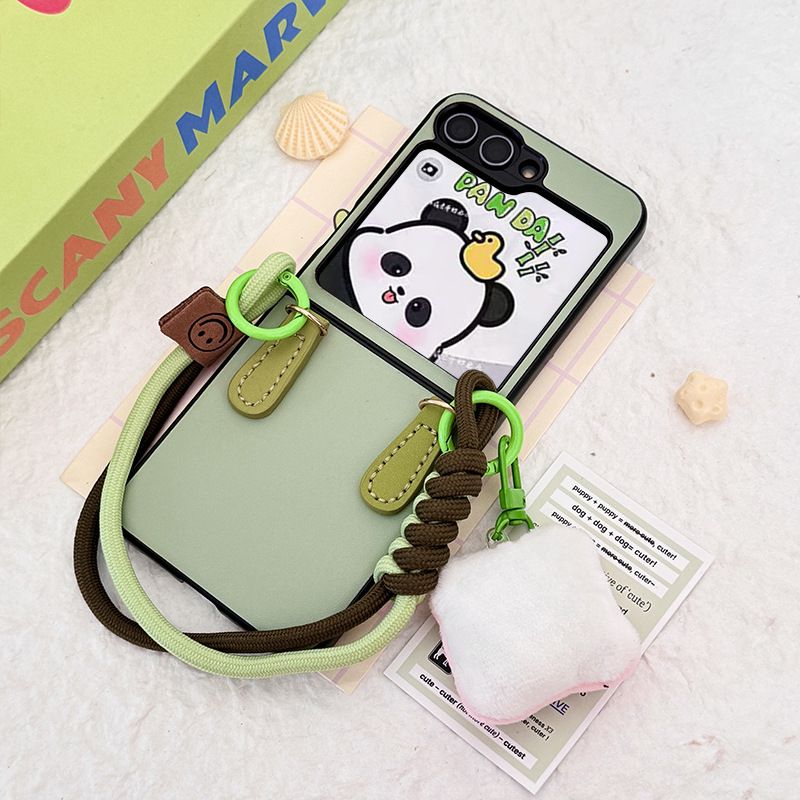 Primerno za ženski ovitek za mobilni telefon Samsung zflip6, preprost kreativni zaščitni ovitek z obeskom ZFlip5 in bogat obesek ZFlip4._voghion.com