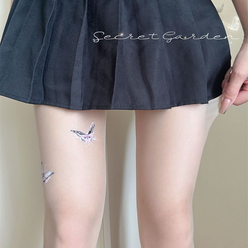 New Butterfly Print Thin Stockings Summer Pure Desire Style Sexy Hot Girl Lins Versatile Pantyhose_voghion.com
