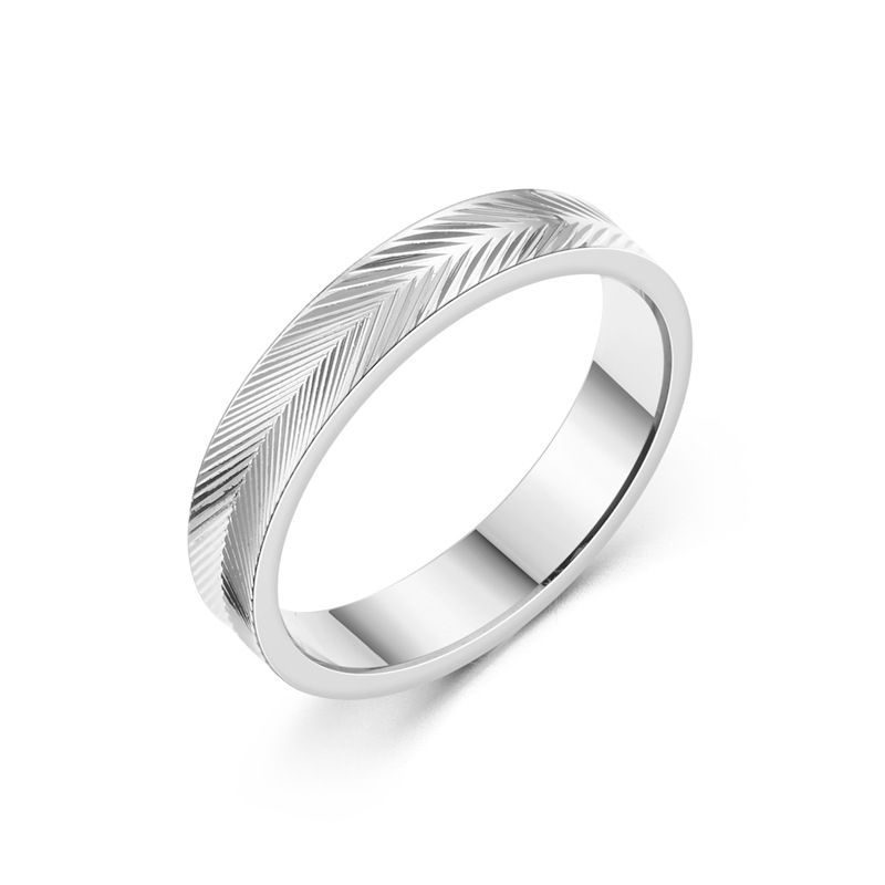 Damen Schmuck Ing Stil Temperament Ring Feder Ripple Mode Paar Ring Hand Schmuck_voghion.com