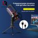 USB Condenser Gaming for PC PS4 Phone with Touch Mute Singing Noise Reduction RGB Lighting Capacitor Microphone Set_voghion.com