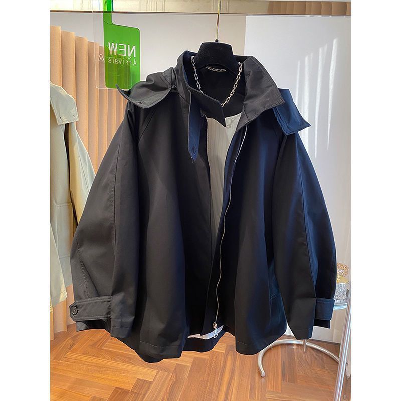 Damenbekleidung Mantel Lose Lässige Kapuzen-Windjacke Für Frauen Frühling Und Herbst_voghion.com
