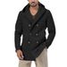 Stylischer Trenchcoat für Herren mit zweireihigem Design, mittellange Jacke aus Baumwollmischung für Frühling und Herbst, Slim Fit Freizeitmantel_voghion.com