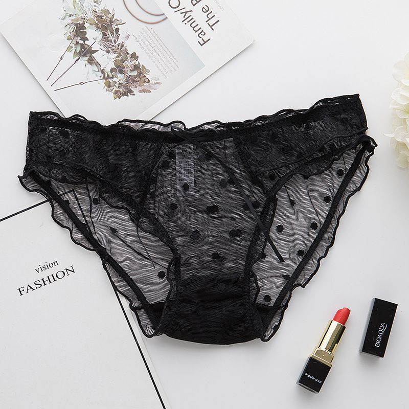 Intimo Mutandine da ragazza in pizzo Slip traspiranti a vita bassa in rete Comode mutandine da donna_voghion.com