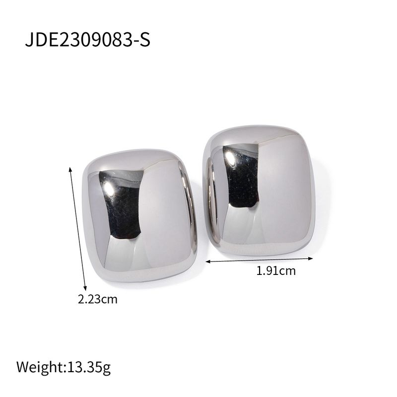 Pendientes populares de Instagram, pendientes cuadrados regordetes de acero inoxidable dorados personalizados y de moda_voghion.com