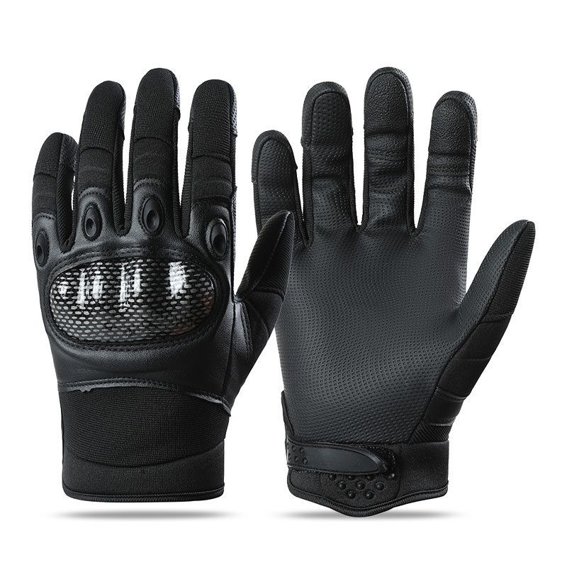 Cycling Gloves Tactical Gloves Outdoor Training Riding Motorcycle Non Slip Wear Resistant Touch Screen PU Men's Long Finger Hard Shell Protection_voghion.com