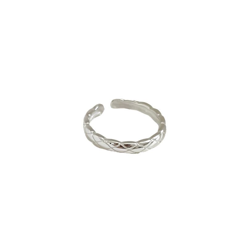 Anello con diamanti in argento brillante, versatile e di alta qualità, in puro stile coreano INS, design di nicchia, modello da donna squisito_voghion.com