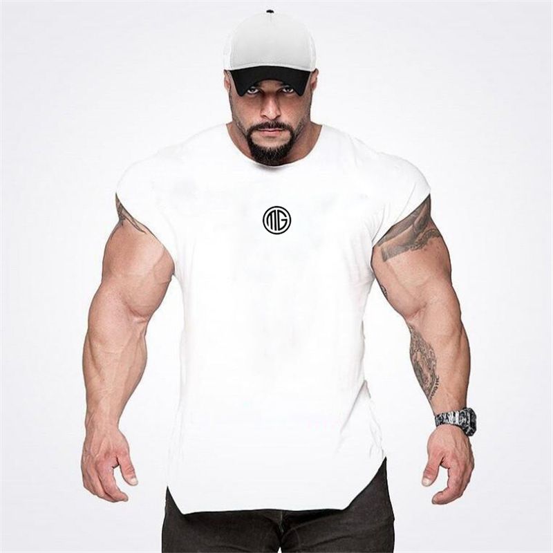 GYM Gym Brothers Ärmelloses T-Shirt Sport Tank Top Muskel Herren Weste aus reiner Baumwolle Laufen Training Dünnes Top_voghion.com