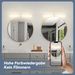 Glitzerlife Spiegelleuchte Weiß LED Spiegelleuchte - 8W 60CM Badlampe Wand Klemmbar IP44 Wasserdicht 4000K Neutralweiß Modern Badlampe Für Badschrank Keller Küche_voghion.com