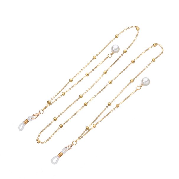 Pearl Tassel Long Glasses Metal Round Bead Chain Face Mask Fixing Accessories_voghion.com