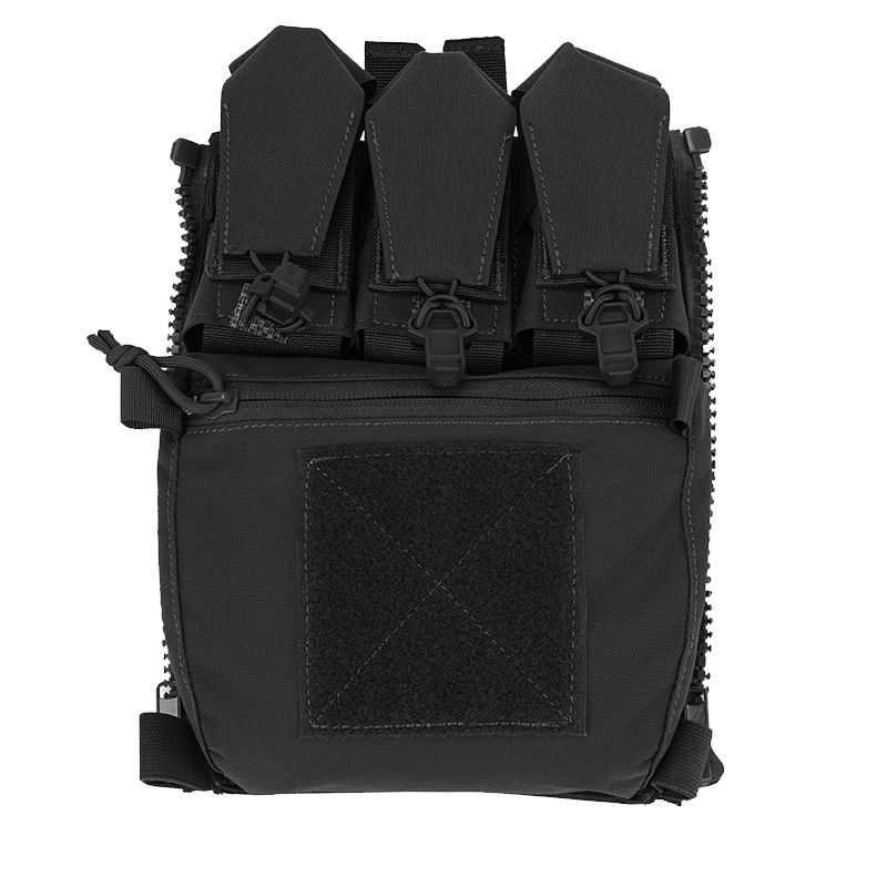 Gilet tattico V5 con tripla tasca per caricatori e sistema MOLLE – Portapiatti a sgancio rapido in nylon 500D per tiro e addestramento all'aperto (nero/verde oliva/_voghion.com