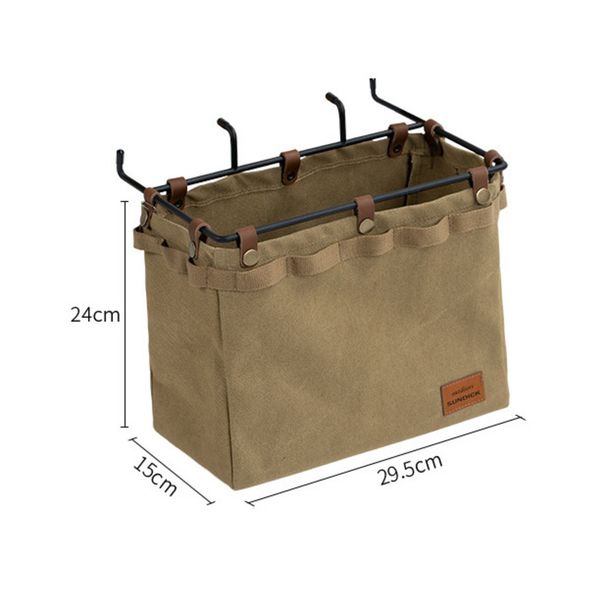 Borsa da campeggio esterna pieghevole in tela da picnic, comoda borsa portaoggetti, borsa_voghion.com