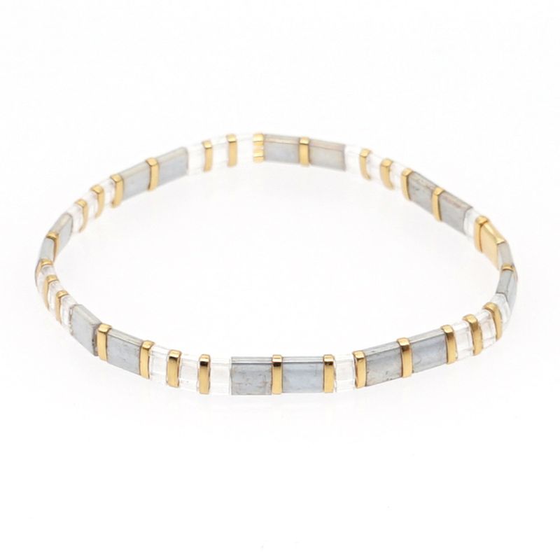 Nova pulseira de pérolas com contas de vidro Boho_voghion.com