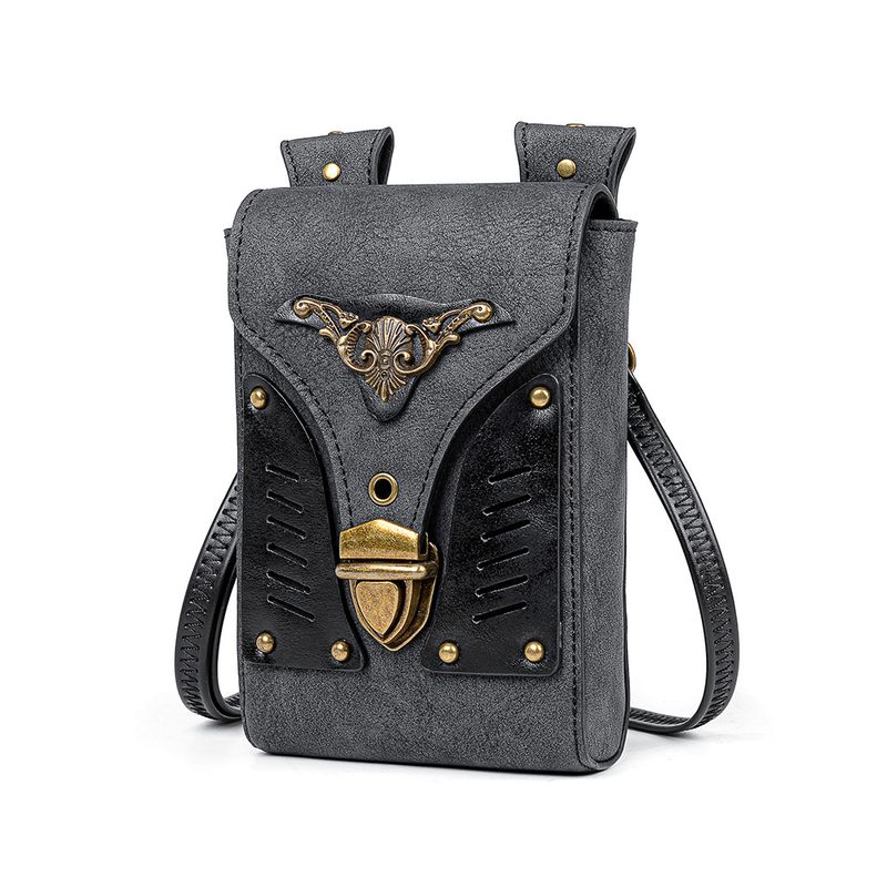 Original Tide Locomotive Punk Mini Convenient Women's Shoulder Crossbody Color Crash Small Square Bag_voghion.com