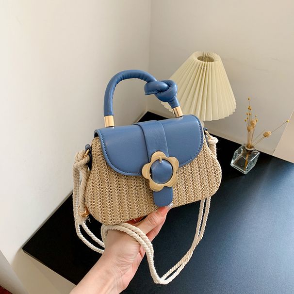 Dameveske Skulderveske Stråboksveske Enkel Mote Blomsterdekor Urban Trend Håndveske Dame Uformell Skulderveske_voghion.com