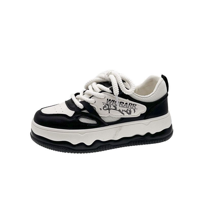 Panda blanco y negro deportes mujer estudiante plataforma marea 2024 primavera nuevos zapatos de tablero de alto nivel de apariencia_voghion.com
