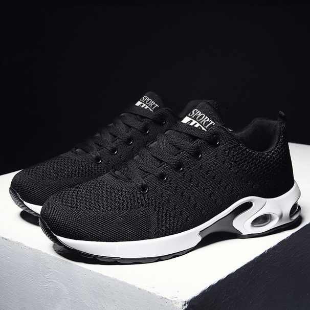 Men's shoes men's new men's air-cushion shoes men's mesh shoes flying weaving sports trendy shoes breathable casual running shoes men's shoes_voghion.com