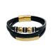 Cusom Jewelry Ho-Selling Japanese And Korean Syle Muli-Layer For Men Tianium Seel Double Gold Bead Leaher_voghion.com