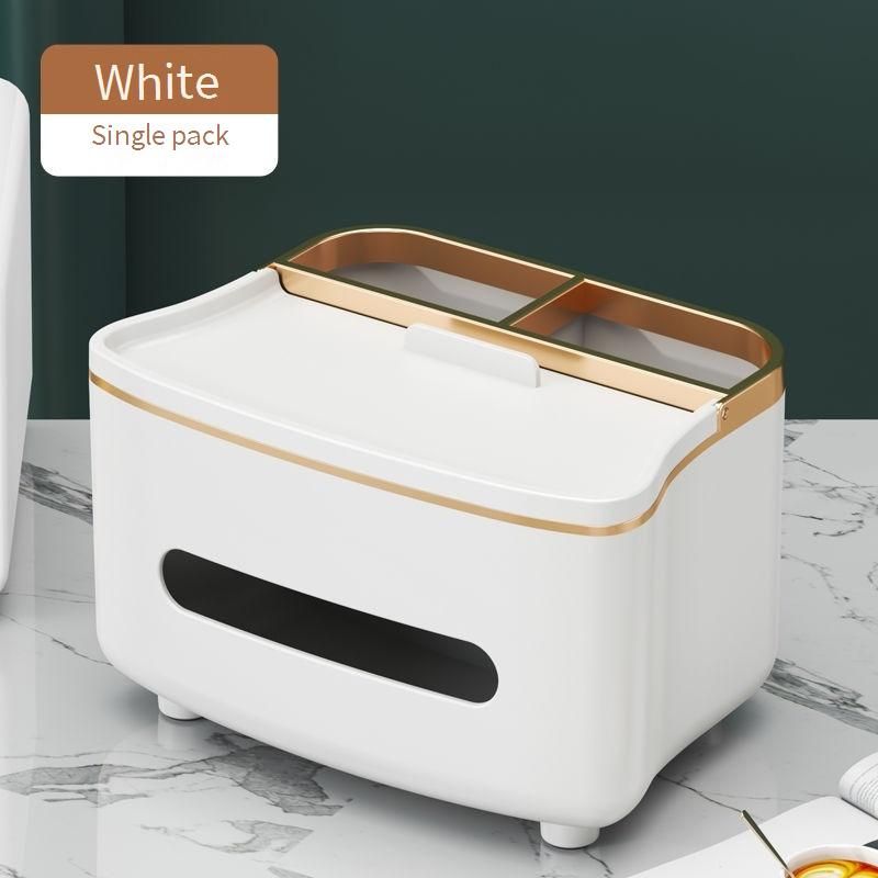 Luxury Tissue Box Holder - Modern Multifunctional Desktop Organizer For Living Room, Perfect For Tissues & Remote Control, Stylish Home Decor_voghion.com