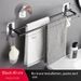 Space Aluminum No-Drill Bathroom Towel Rack With Hooks, Wall Mounted Shoe Shelf, Multi-Functional Bathroom Organizer_voghion.com