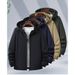 Veste légère à capuche pour homme - Coupe-vent imperméable et décontracté (vert kaki, noir, bleu marine, kaki)_voghion.com