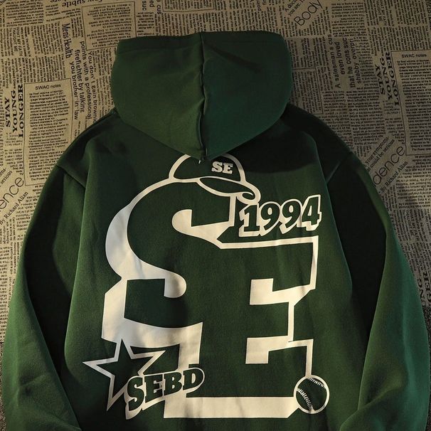 Felpa con cappuccio American Chic da donna, stile casual, oversize, alla moda, in pile_voghion.com