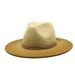New wool top gradient felt autumn winter large brim men's and women's jazz dual color British style hat_voghion.com