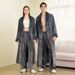 Underwear & Sleepwears Winter Flannel Robe Set With Pants - Ultra Soft Coral Fleece, Long Length, Thick & Warm Bathrobe For Home, Lounge, Sleep_voghion.com