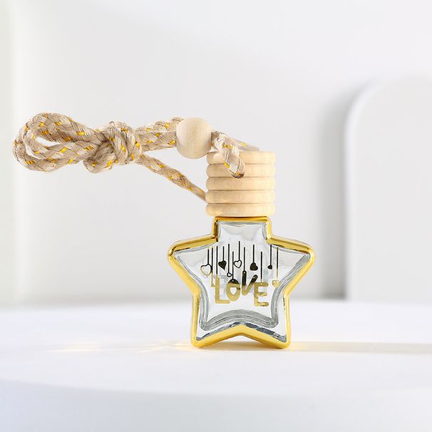 Accesorios de perfume, botella de perfume dorada de 10 ml para coche, colgante de cristal, envases para cosméticos, botella de perfume, envases de perfume._voghion.com