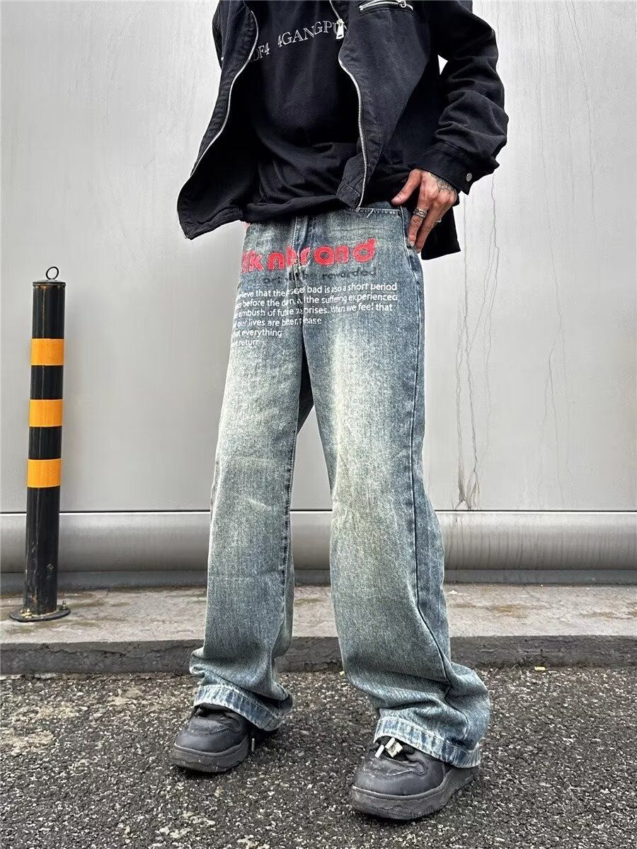 Herrenbekleidung Modemarke Loose Large Size Vielseitige neue lässige gerade Hose_voghion.com