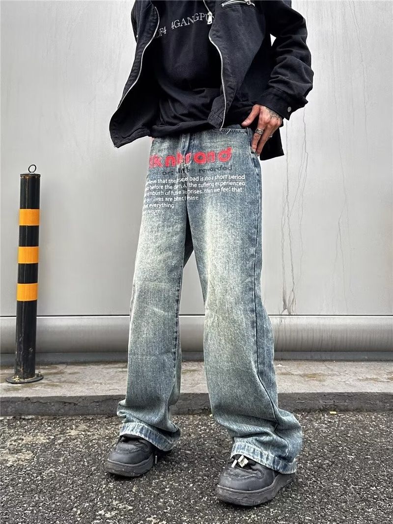 Pantaloni dritti casual nuovi versatili di grandi dimensioni di marca di abbigliamento alla moda maschile_voghion.com