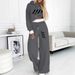 "Korean Style Hoodie & Jogger Set – Women's Casual Two-Piece Outfit In Light & Dark Gray, S-XXL"_voghion.com