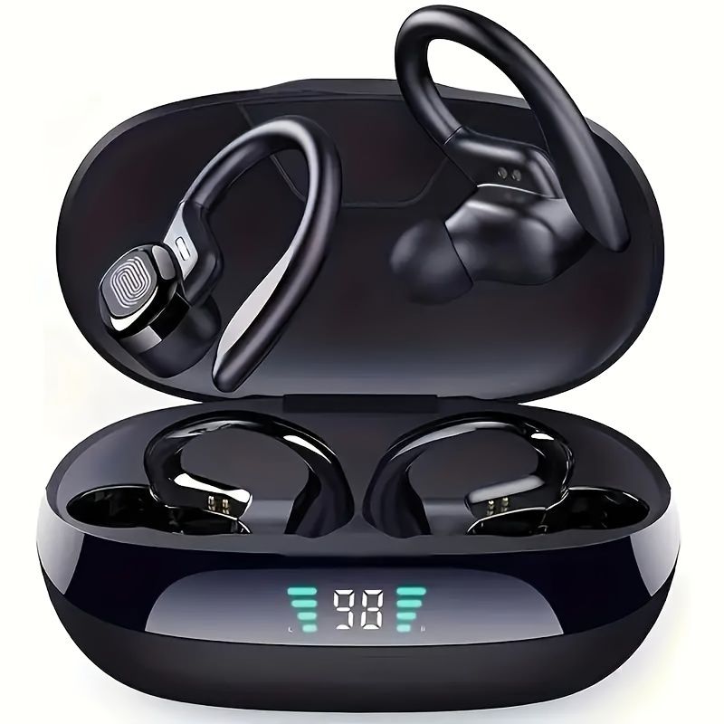 Noise Cancelling Waterproof Wireless Case Charging Display Android/IOS Smartphones Stereo Earphones With Microphone For_voghion.com