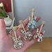 Creative Fashion Diamond Guitar Car Keychain Metal Musical Instrument Model Bag Keychain Pendant_voghion.com