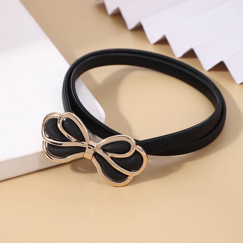 Fashion stretch feel lacquer belt women's decorative spring with coat waist chain dress accessory belt_voghion.com