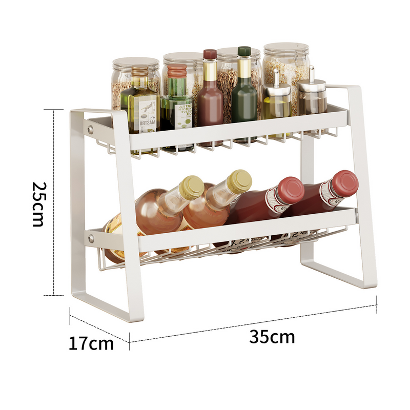 Étagère à épices de cuisine, comptoir, étagère à épices multicouche, rangement multifonction, artefact, fournitures ménagères, art en fer complet_voghion.com