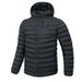Men's Quilted Puffer Jacket With Pony Print, Winter Windproof Warm Hooded Coat, Thickened Outdoor_voghion.com