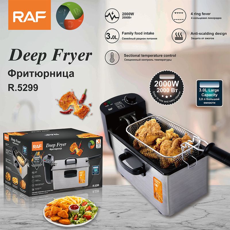 Dziļais mājsaimniecības mazais elektriskais Elektriskais Komerciālais dziļi ceptais mīklas stienīšu čipsu fritieris Stall fritieri Pastāvīga temperatūra_voghion.com
