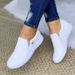 Women's Casual Slip-On Loafers With Zipper - Round Toe Flat Shoes For Autumn Winter, Neutral Style PU Leather Comfortable Walking Shoes_voghion.com