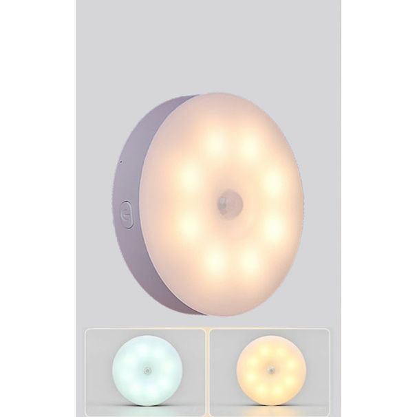 Nacht-LED-Beleuchtung Buch USB-Aufladung dreifarbig faltbar Dual-Head Hängehals Leselampe_voghion.com