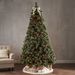 9' Cashmere And Snow Bristle Mixed Tree With 105 Pine Cones And 1200Clear Lights-UL,2317tips,Dia:69_voghion.com