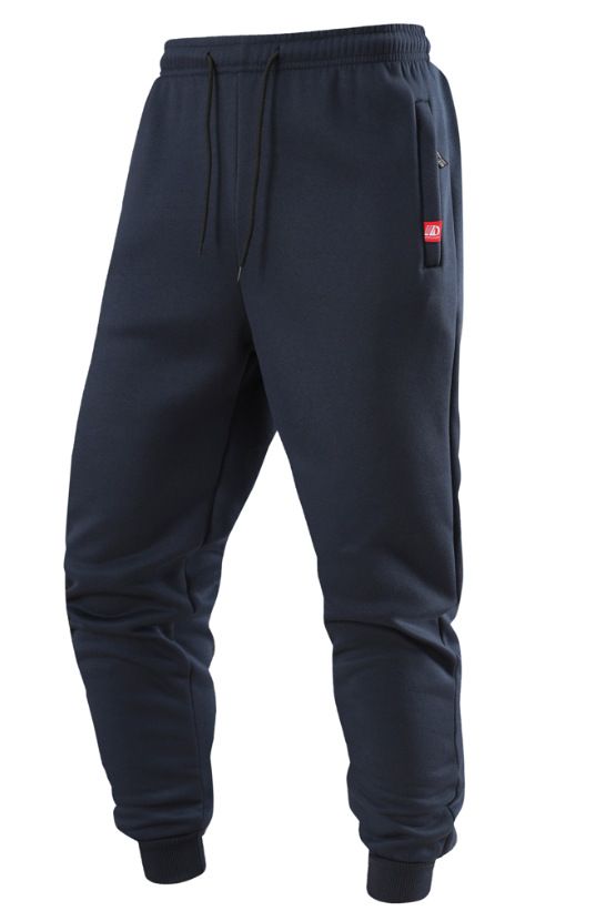 Męskie spodnie dresowe z podszewką z polaru i ściągaczem w pasie – zimowe spodnie do ćwiczeń i na co dzień, z grubego poliestru, sportowe spodnie do biegania na siłowni_voghion.com