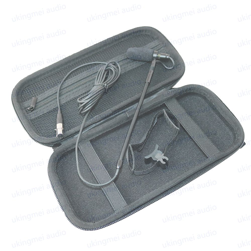Microfono per strumenti musicali compatibile con trasmettitore bodypack AKG, microfono a collo d'oca con morsetto per flauto e clarinetto_voghion.com