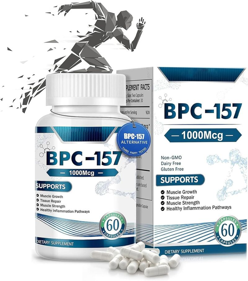 BPC-157 Peptide Capsules BPC-157 Pro 1000mcg New Protective Compound 157 Boost Muscle Recovery & Tissue Repair 60 Capsules (1bottle)_voghion.com