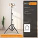 Supporto treppiede regolabile per telefono con telecomando Bluetooth e luce LED - Pieghevole 1,6 m/2,1 m/55 cm di altezza per TikTok, streaming live e vlogging_voghion.com