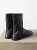 Echtes Leder Nischendesign Square Toe Elastic Bequeme flache Lazy Ankle Herbst Neue vielseitige schlanke Stiefel für Frauen_voghion.com