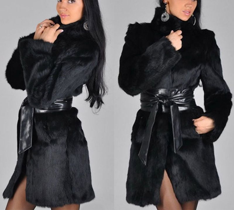 Vêtements pour femmes automne et hiver manteau de fourrure de vison pour femmes manteau de fourrure de renard fourrure moyenne et longue prix spécial_voghion.com